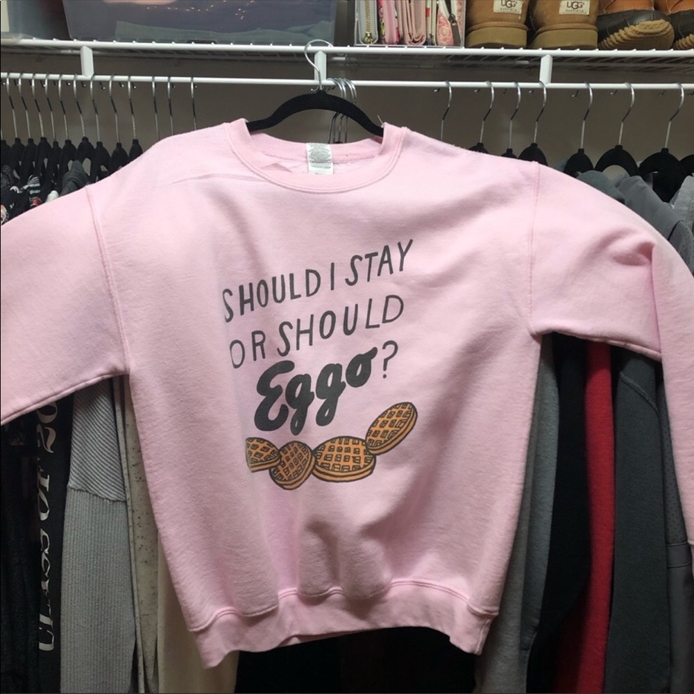 “Should I stay or should Eggo” Crewneck
